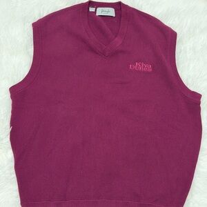 Pringle V-Neck Sweater Vest - Burgandy